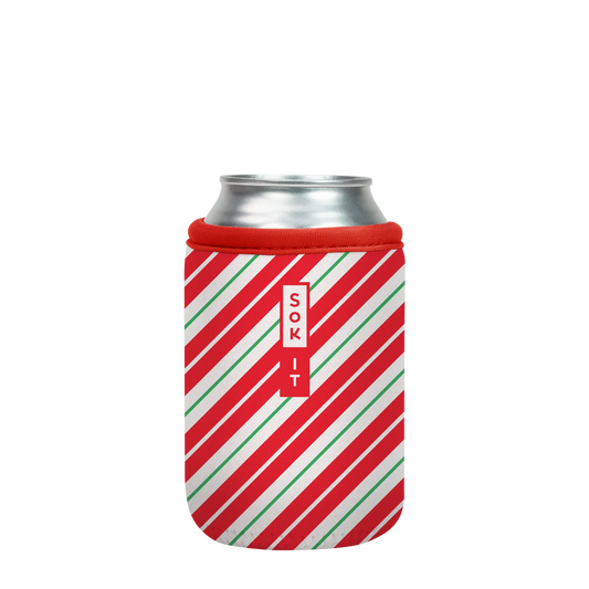 Sok-It CanSok - Candy Cane Stripes 12oz-Can 6.49 CanSok-Winter Holiday