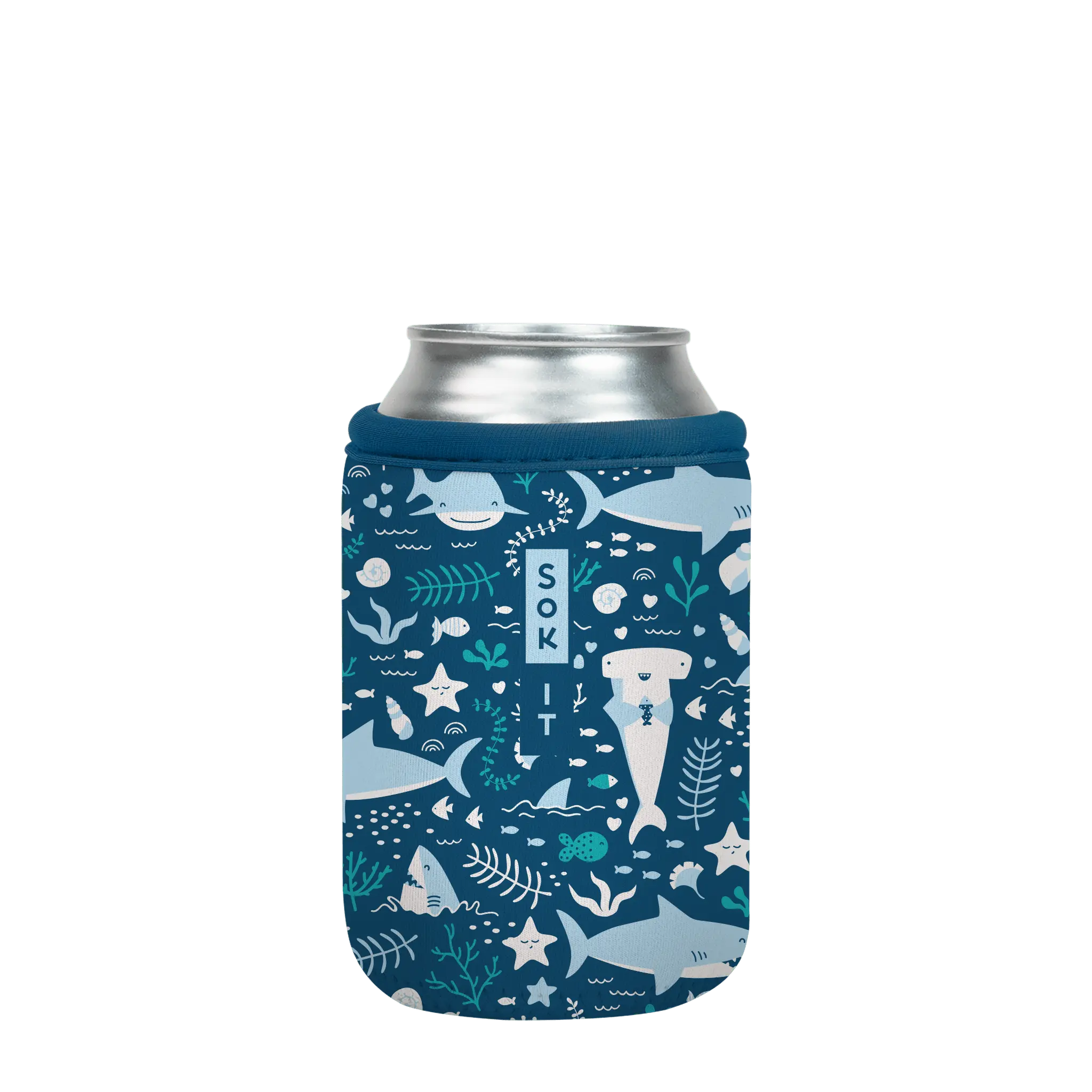 Sok-It CanSok - Happy Sharks 12oz-Can 12.99 CanSok-Sealife