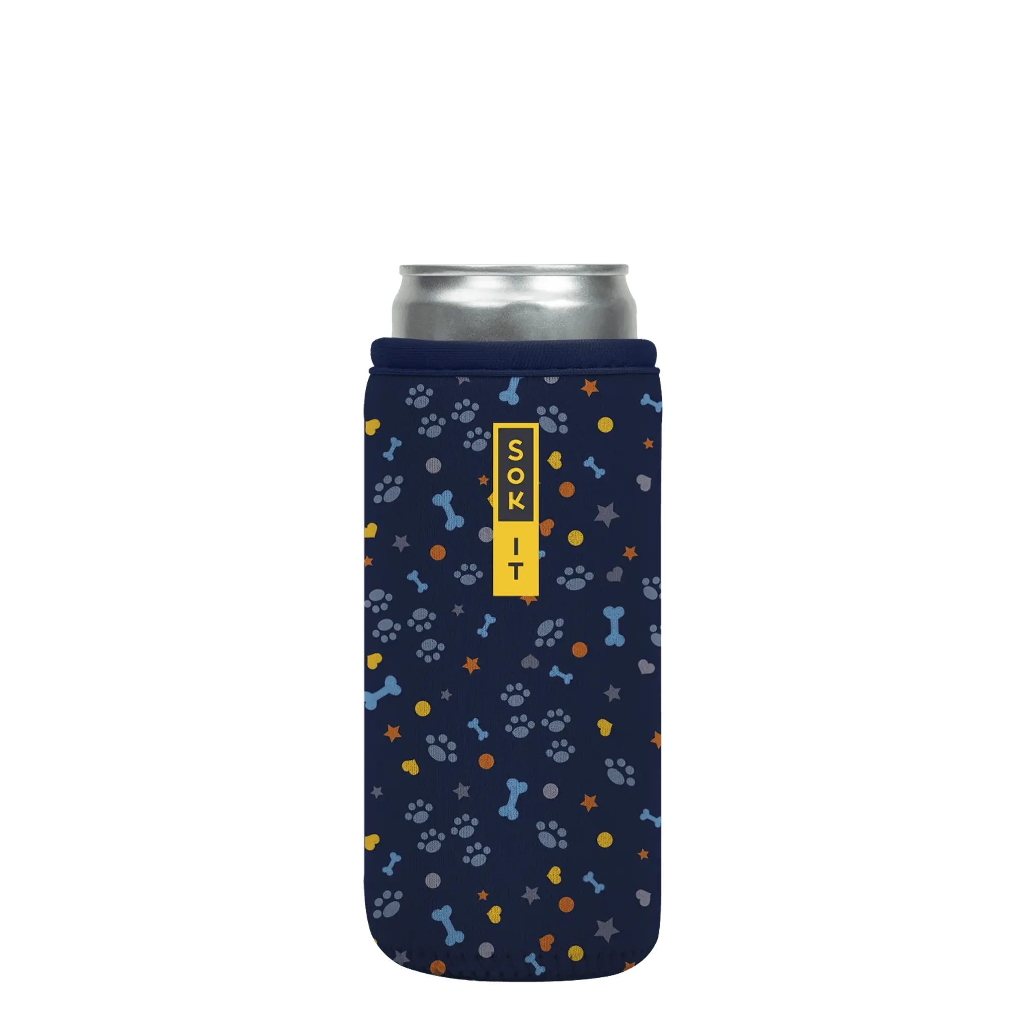 Sok-It CanSok - Paws & Bones 12oz-Slim 12.99 CanSok-Animal Prints