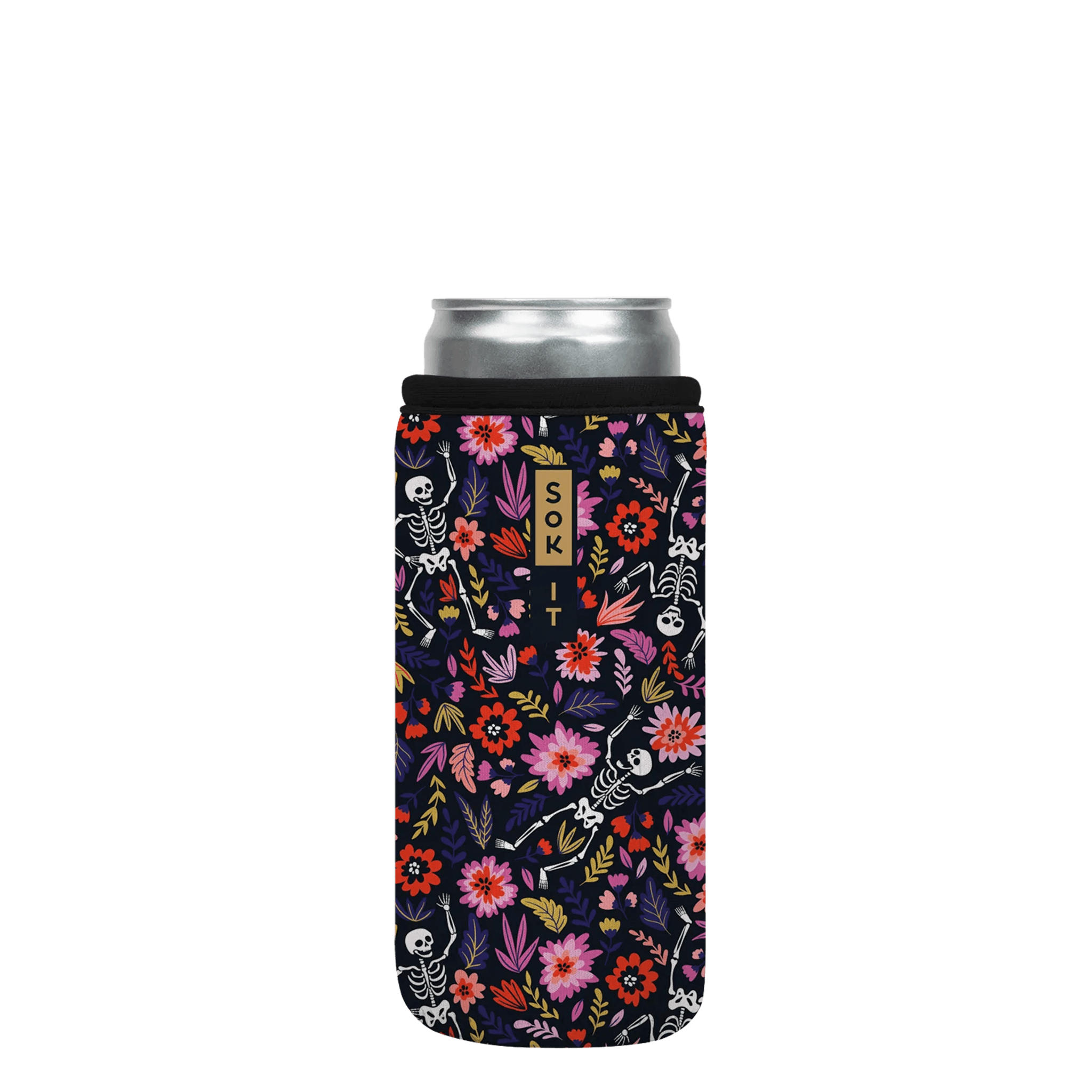Sok-It CanSok - Skelly 12oz-Slim 12.99 CanSok-Fall Holiday