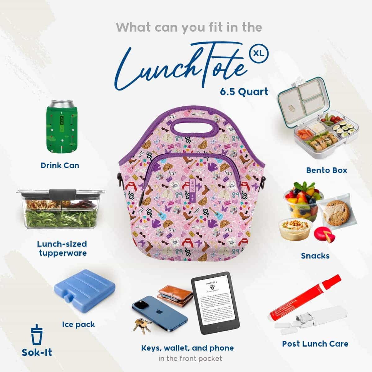 LunchTote XL - Rainbow Leopard