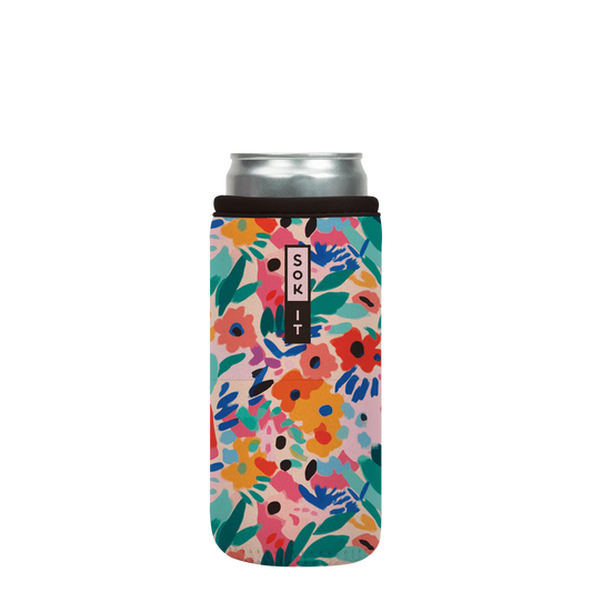 Sok-It CanSok - Abstract Floral 12oz-Slim-Can 12.99 CanSok-SS Floral