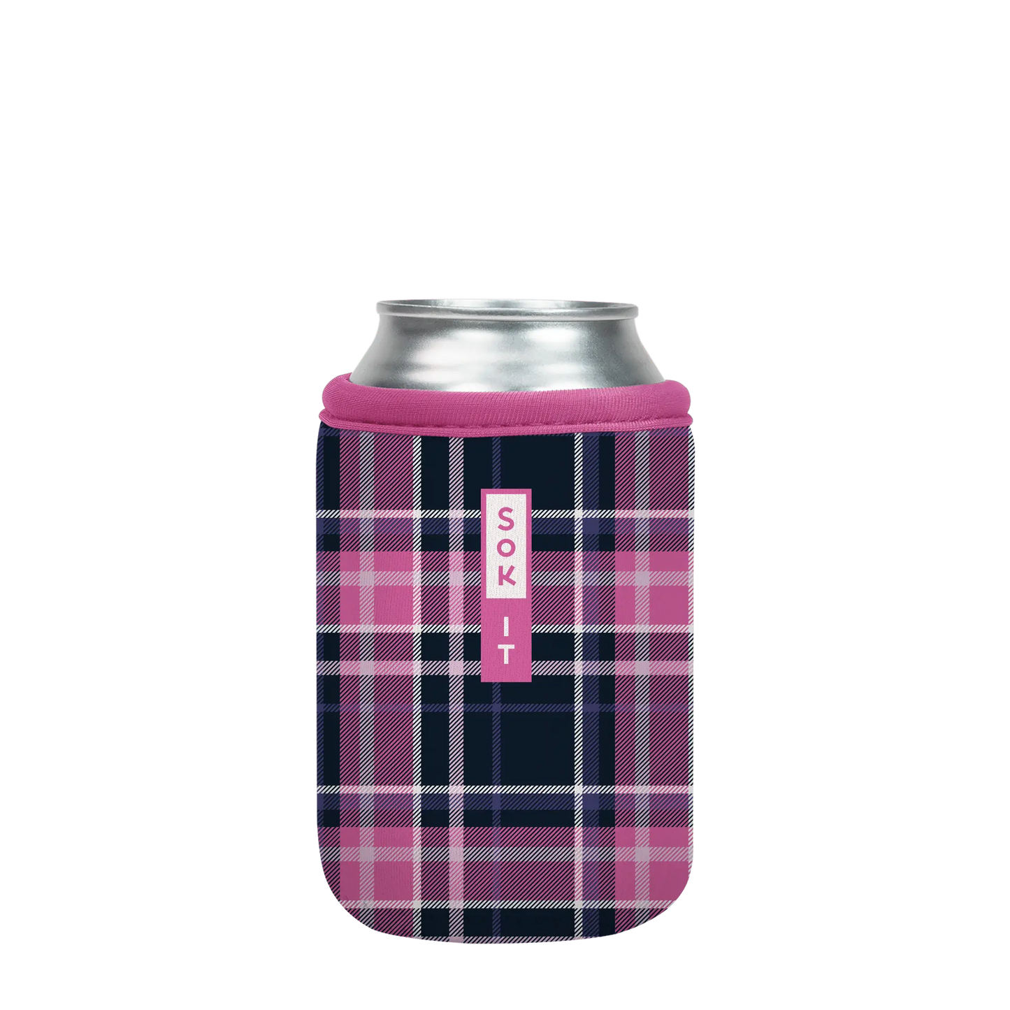 Sok-It CanSok - Berry Plaid 12oz-Can 12.99 CanSok-Plaids