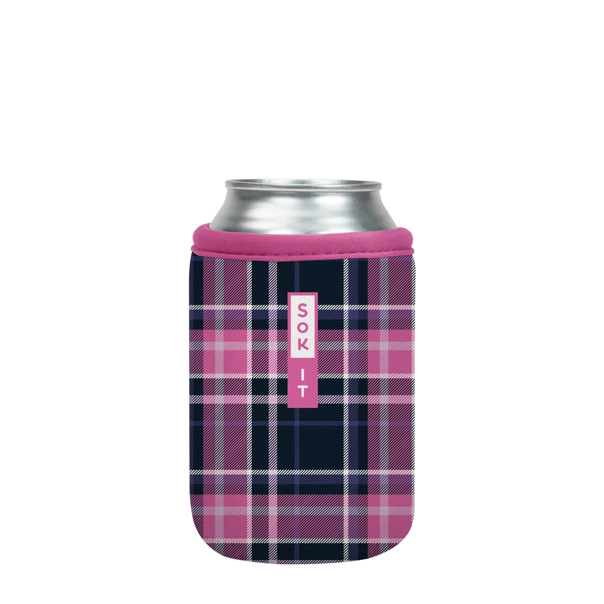 Sok-It CanSok - Berry Plaid 12oz-Can 12.99 CanSok-Plaids