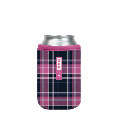 Sok-It CanSok - Berry Plaid 12oz-Can 12.99 CanSok-Plaids