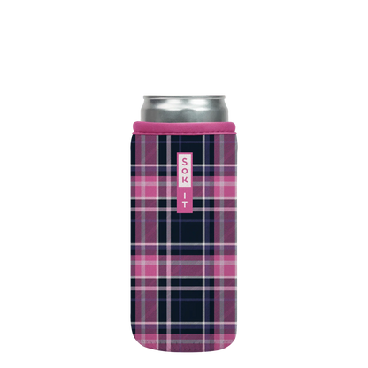 Sok-It CanSok - Berry Plaid 12oz-Slim-Can 12.99 CanSok-Plaids