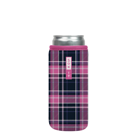 Sok-It CanSok - Berry Plaid 12oz-Slim-Can 12.99 CanSok-Plaids