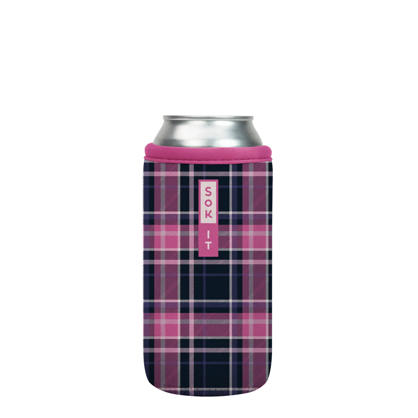 Sok-It CanSok - Berry Plaid  CanSok-Evergreen