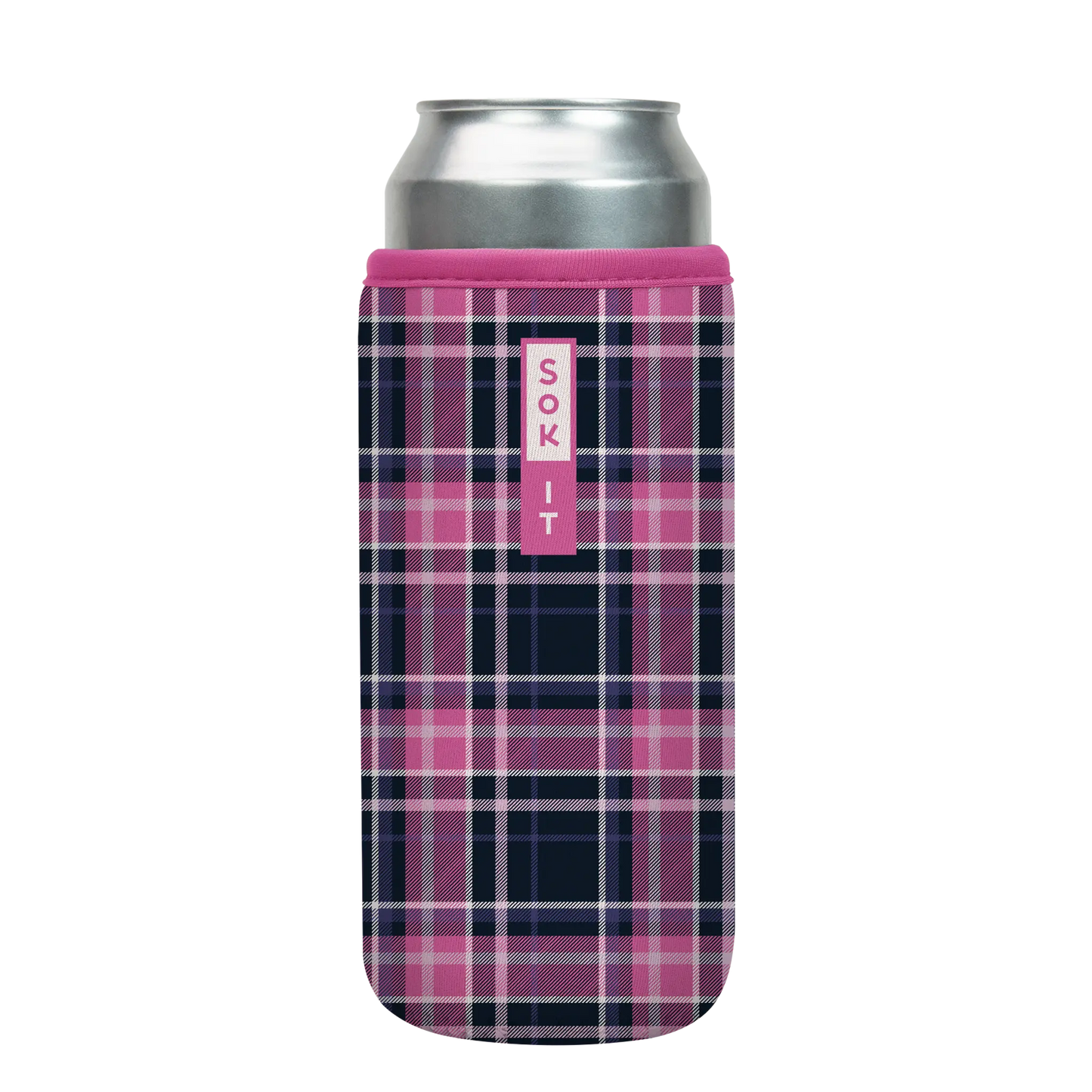 Sok-It CanSok - Berry Plaid  CanSok-Evergreen