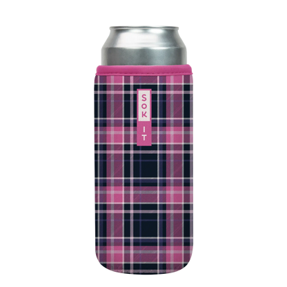 Sok-It CanSok - Berry Plaid  CanSok-Evergreen