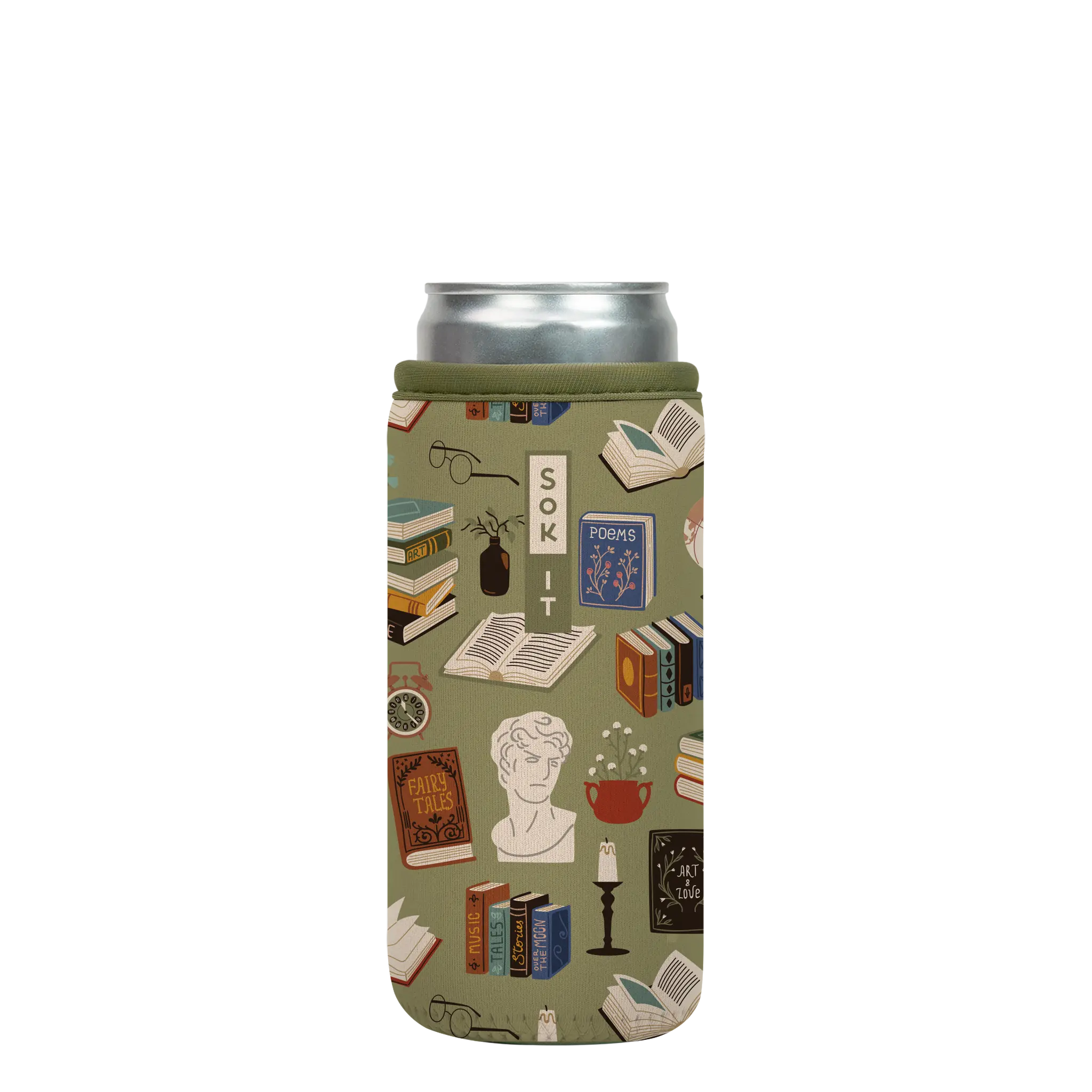 Sok-It CanSok - Book Club 12oz Slim Can 13.99 CanSok-Evergreen