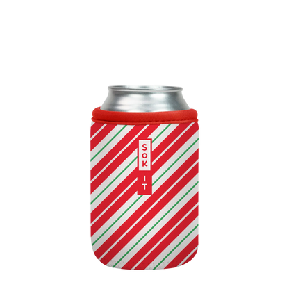 Sok-It CanSok - Candy Cane Stripes 12oz-Can 6.49 CanSok-Winter Holiday