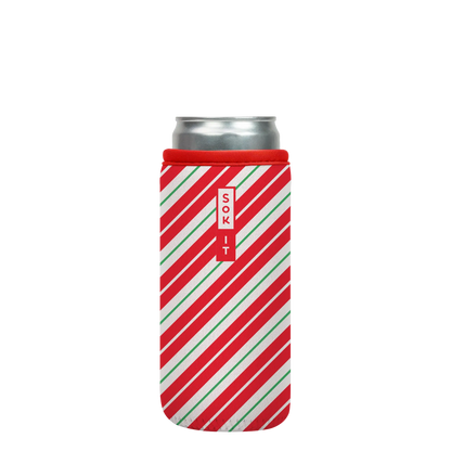 Sok-It CanSok - Candy Cane Stripes 12oz-Slim-Can 6.49 CanSok-Winter Holiday