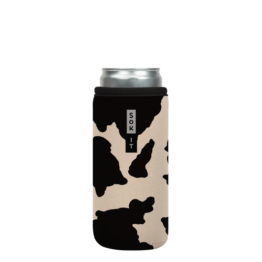 Sok-It CanSok - Cow Print 12oz-Slim 12.99 CanSok-Animal Prints