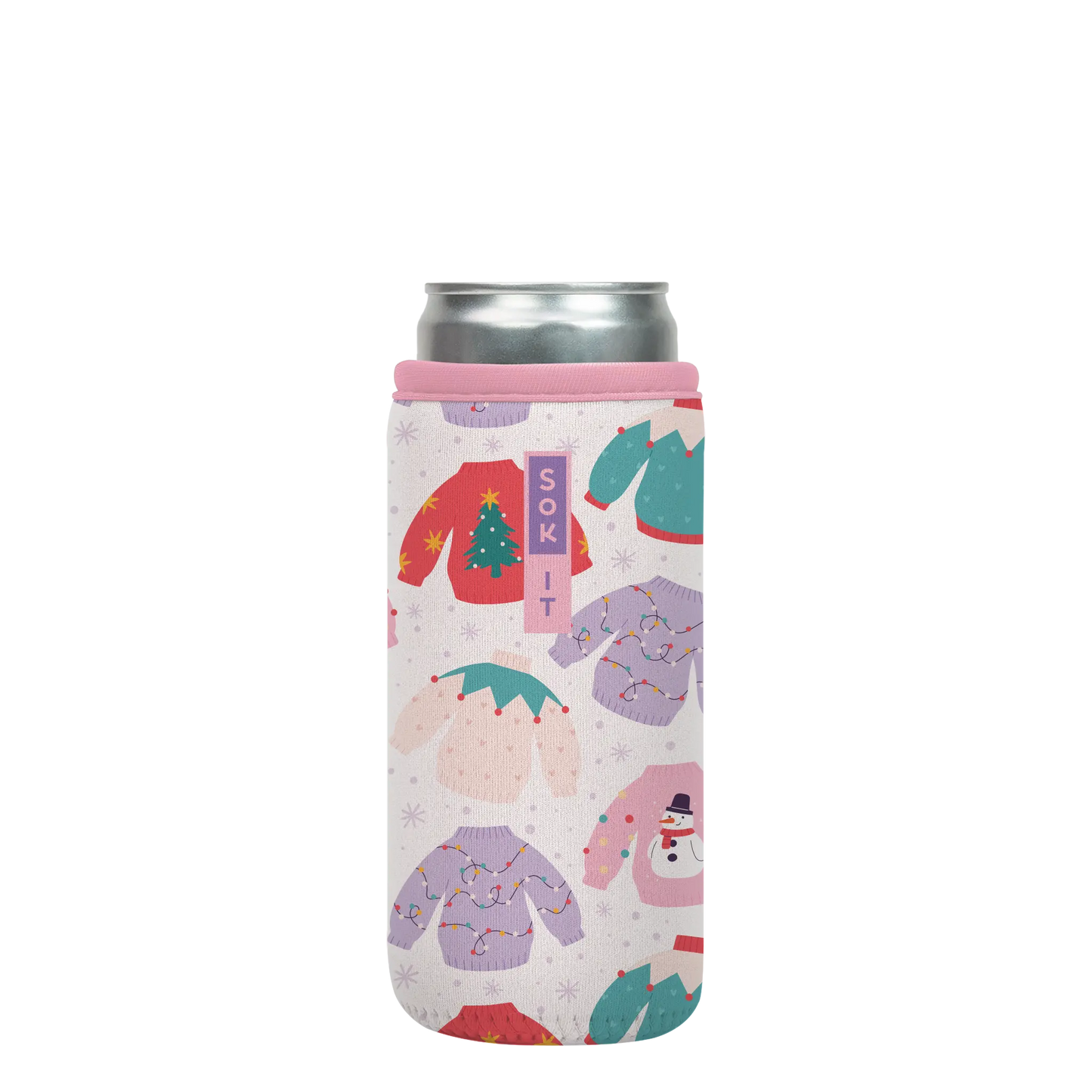 Sok-It CanSok - Cozy Knits 12oz-Slim-Can 6.49 CanSok-Winter Holiday