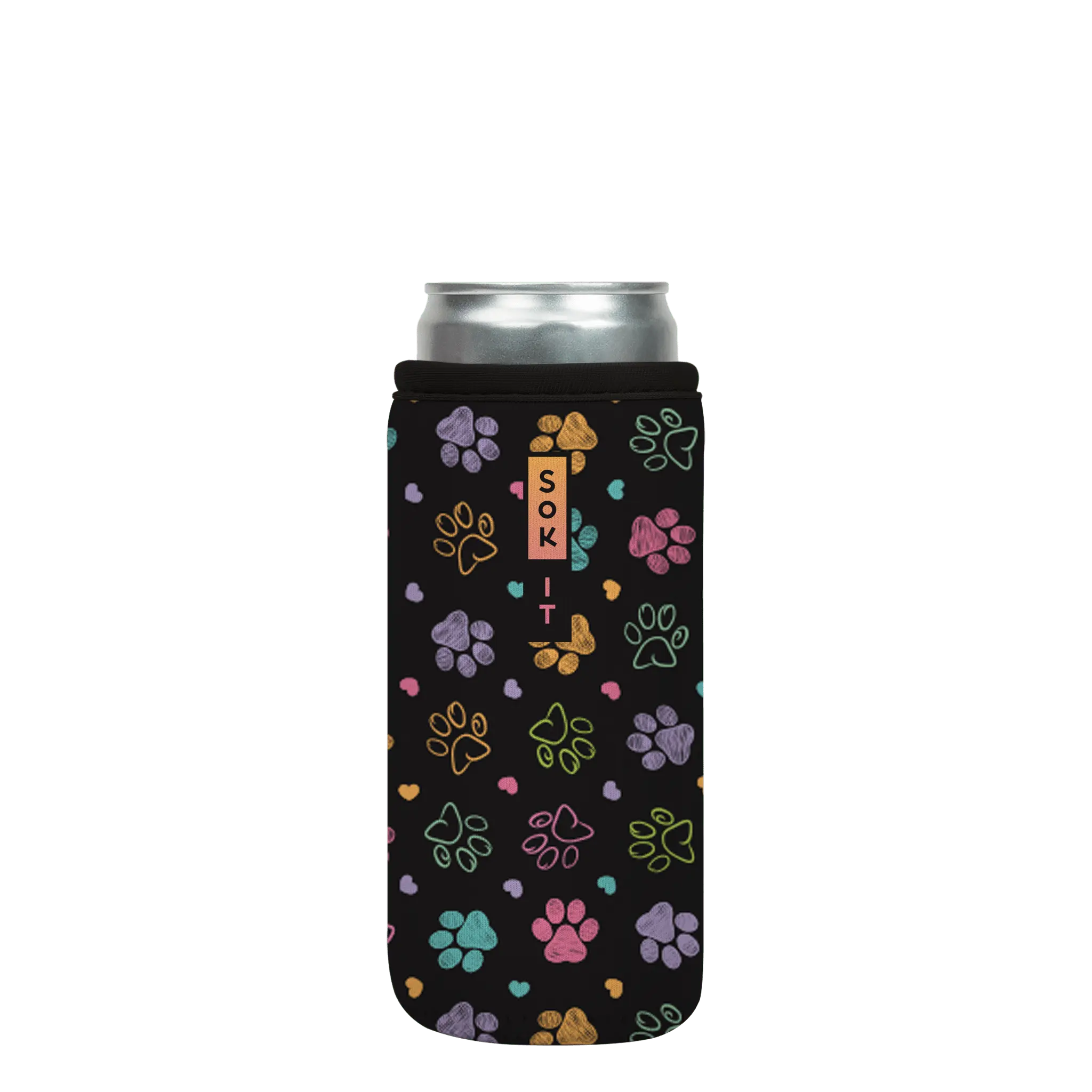 Sok-It CanSok - Furry Footprints 12oz-Slim-Can 12.99 CanSok-Animals