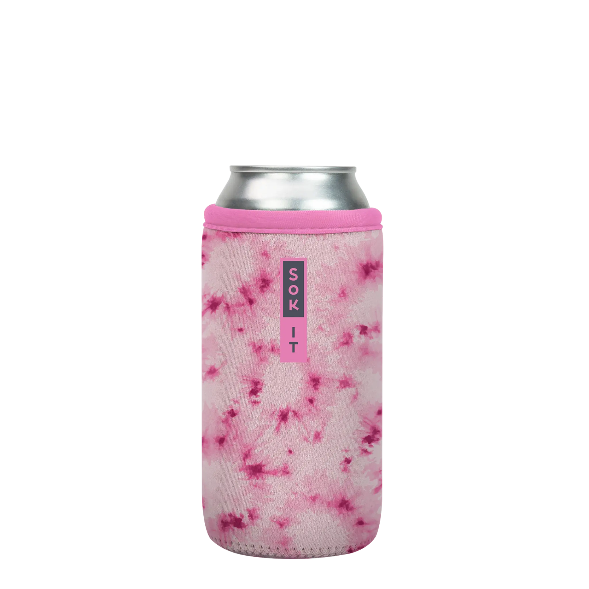 Sok-It CanSok - Pink Splash Tie Dye 16oz Can 8.98 CanSok-Evergreen