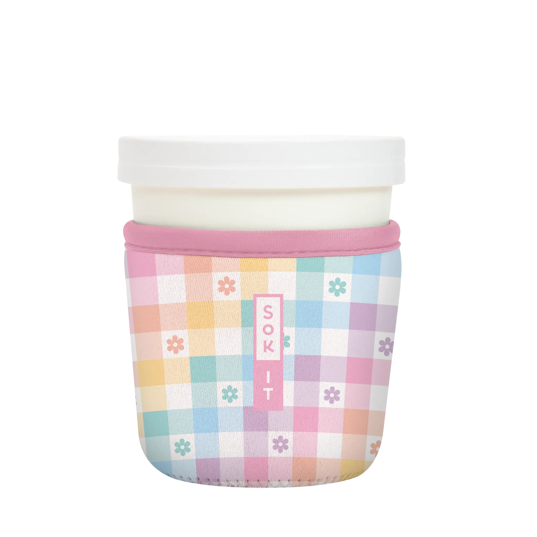 Sok-It IceCreamSok - Gingham Flowers  IceCreamSok-Spring Holiday