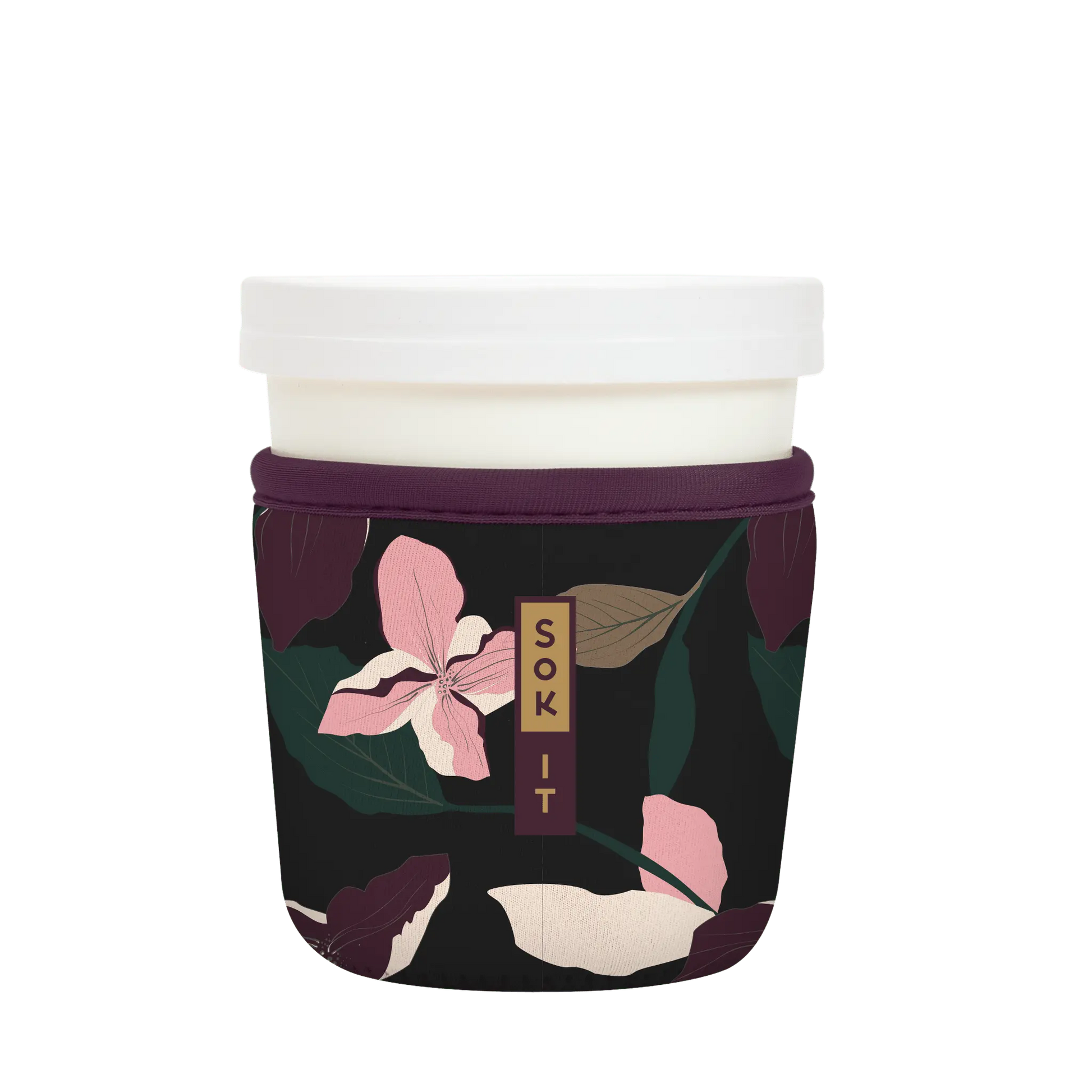 Sok-It IceCreamSok - Modern Floral 16oz-Ice-Cream-Pint 9.73 IceCreamSok-FW Floral