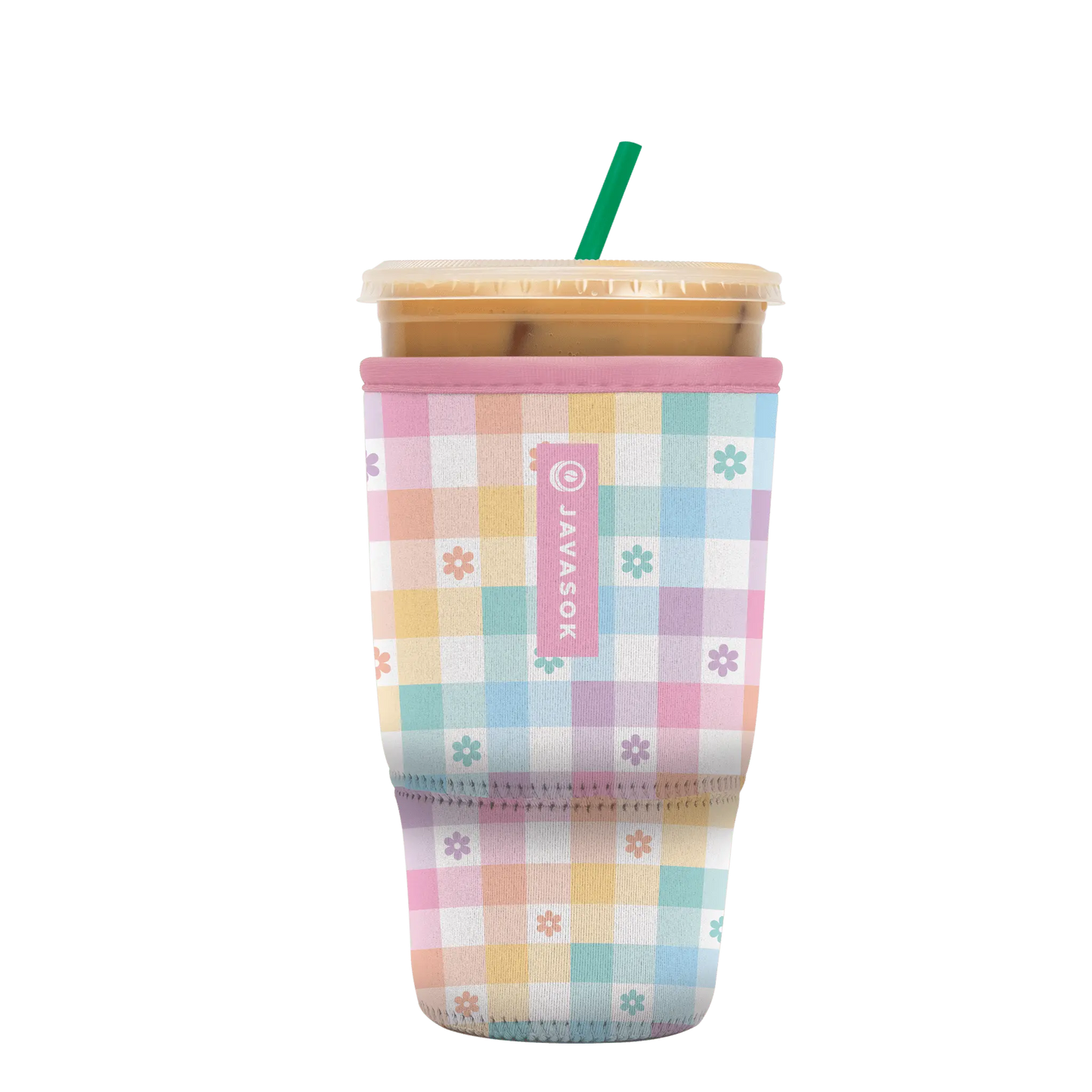 Sok-It JavaSok - Gingham Flowers Large-30-32oz 17.99 JavaSok-SS Floral