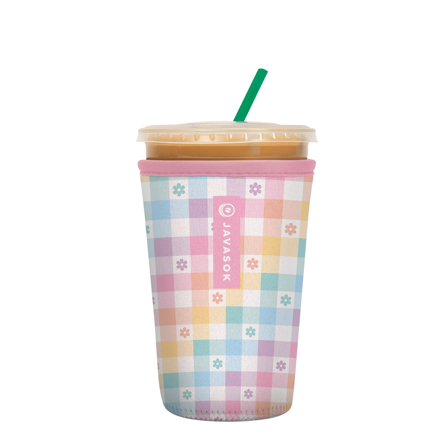 Sok-It JavaSok - Gingham Flowers Medium-22-28oz 15.99 JavaSok-SS Floral