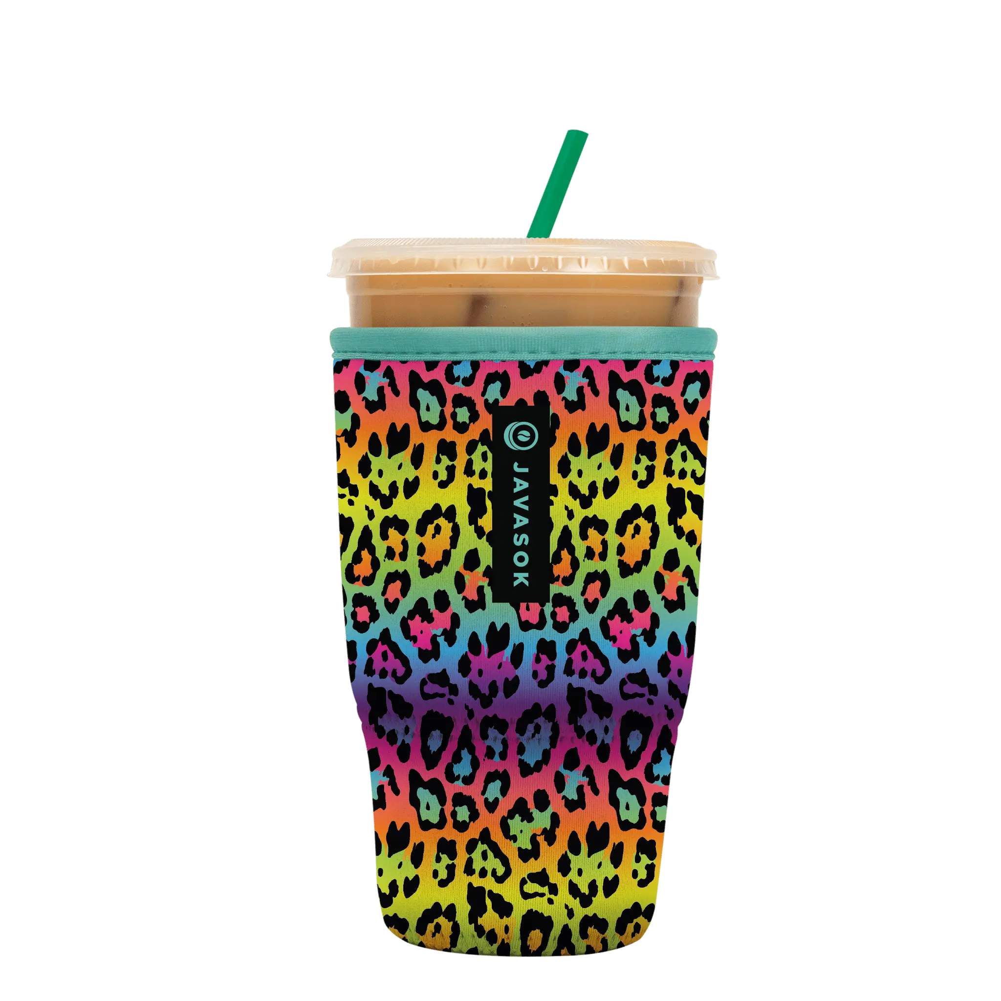 Sok-It JavaSok - Rainbow Leopard Large-30-32oz 17.99 JavaSok-Animal Prints
