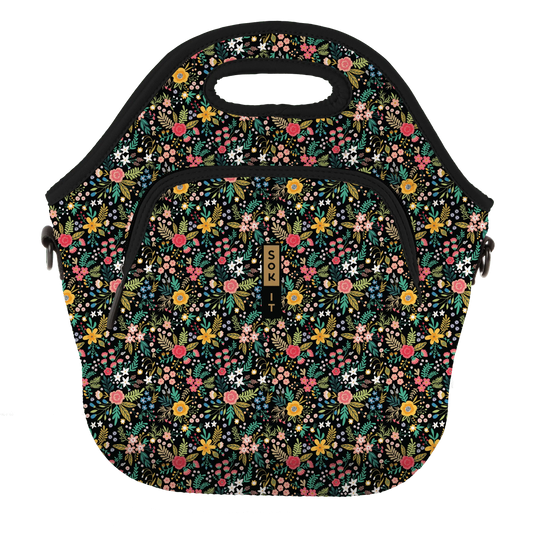 Sok-It LunchTote XL - Black English Garden Picnic  LunchTote-FW Floral